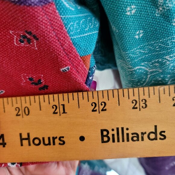 Woolrich Womens Vintage Deadstock Patchwork Bandana Long Sleeve Boho Medium - Picture 9 of 9